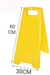 Yellow Folding Warning Sign for No Parking