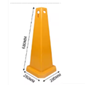 cone-shaped warning sign